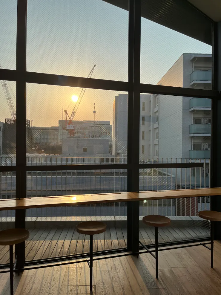 旅館公共空間的早晨