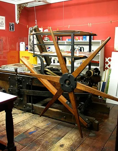 圖8印刷歷史博物館石版畫設備