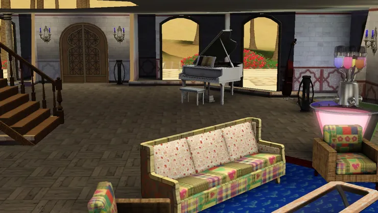 本來很大的三腳琴成為了玩具。