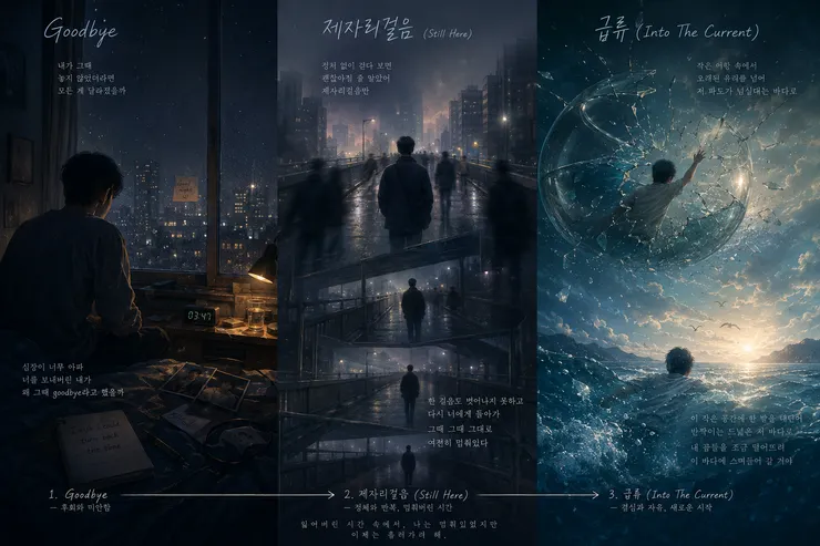 那些沒能說完的 goodbye,最後都成了推著我們前進的海流 (圖丨REI(AI)生成)