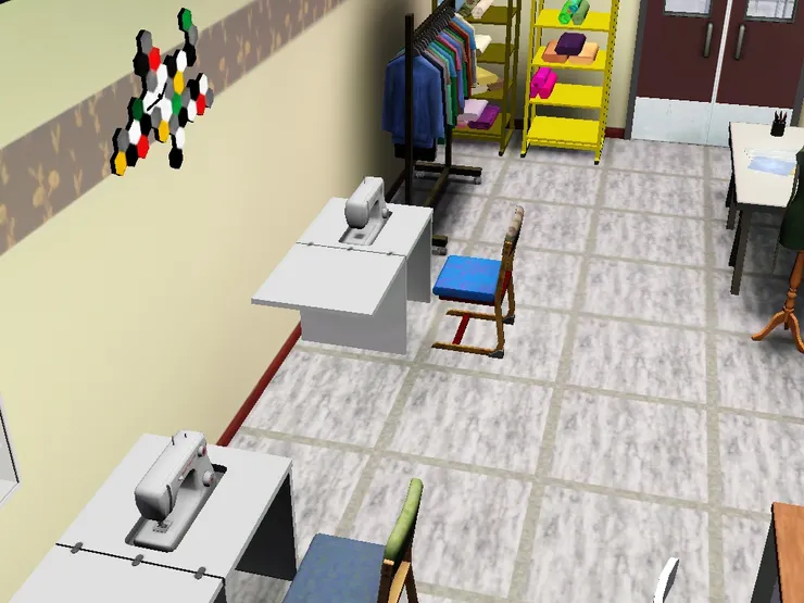 不會像血汗工廠那樣窄狹。有時縫紉大件或很多衣服要用很多空間。