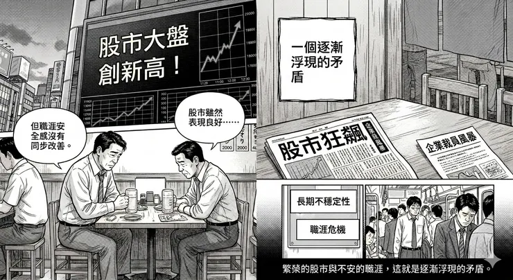 股市表現良好,但職涯安全感沒有同步改善