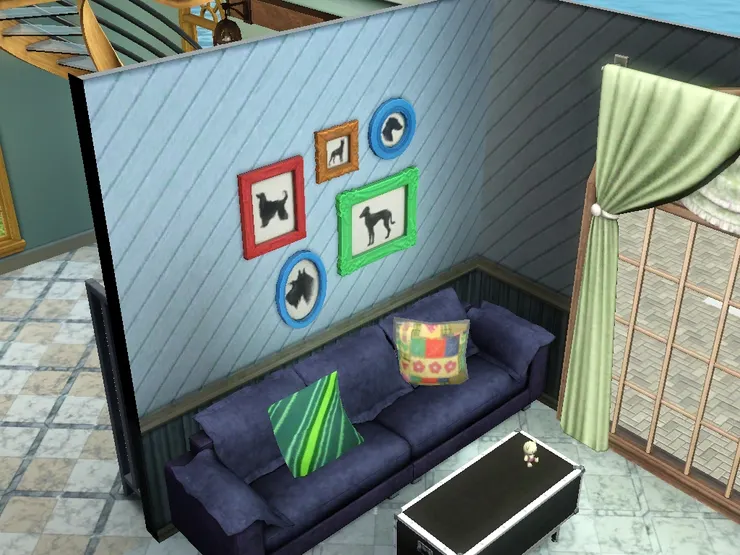 在我腦海裏客廳真有這麼一片牆，間開了樓下前後的空間。