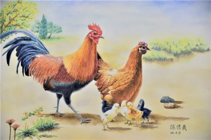 家基興旺圖 ([陳傳義]水彩作品)