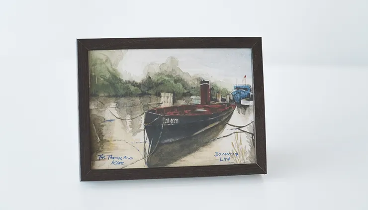 林志峰手繪泰唔士南岸的皇家植物園(Kew Gardens)。