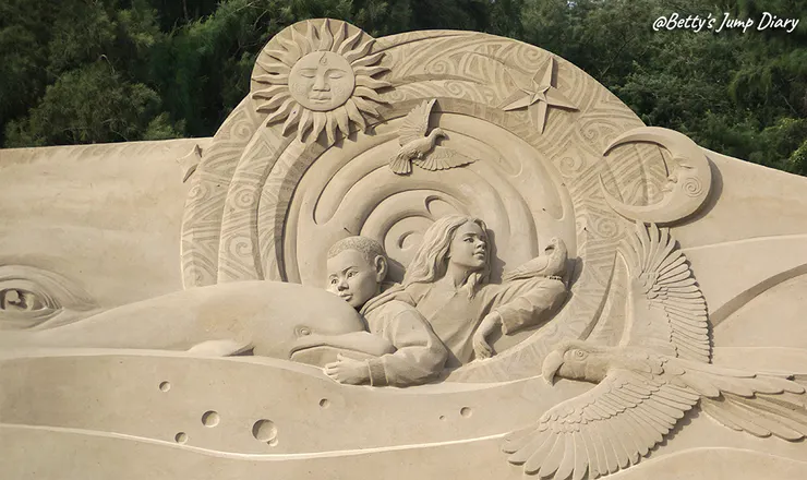 ▲2025苗栗「通霄沙雕藝術節」逍遙沙城/圖片來源：Betty's Jump Diary