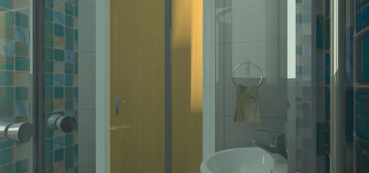 洗澡的時候沒有人會看這景致吧。