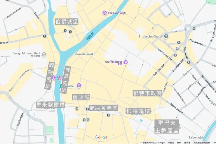 Gent 根特景點地圖