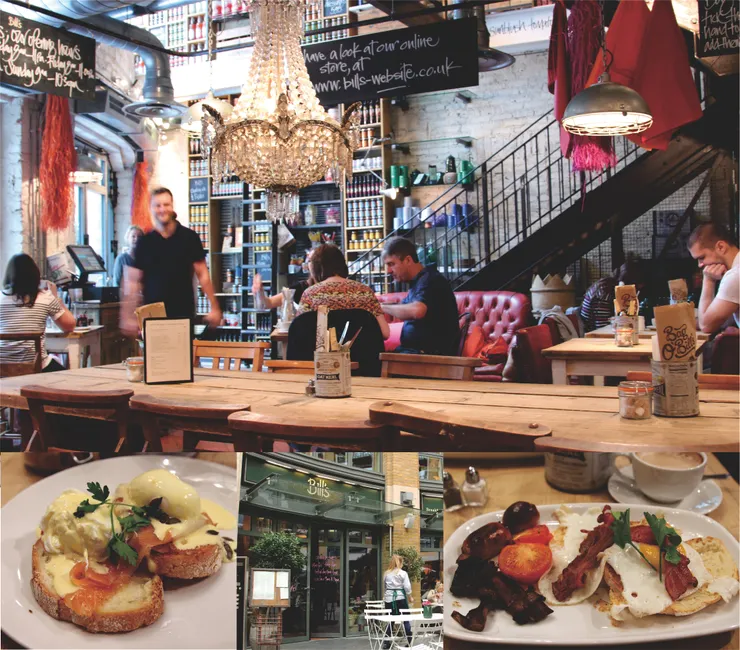 有天的早餐來朝聖英國知名的美式早餐店，食物真是不敢恭維，有路過的話，進來看看即可