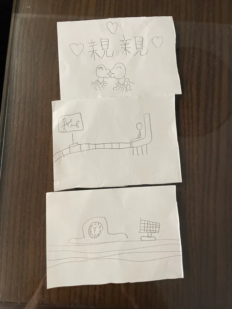 線索圖示很清楚呢～寶藏是 親親！