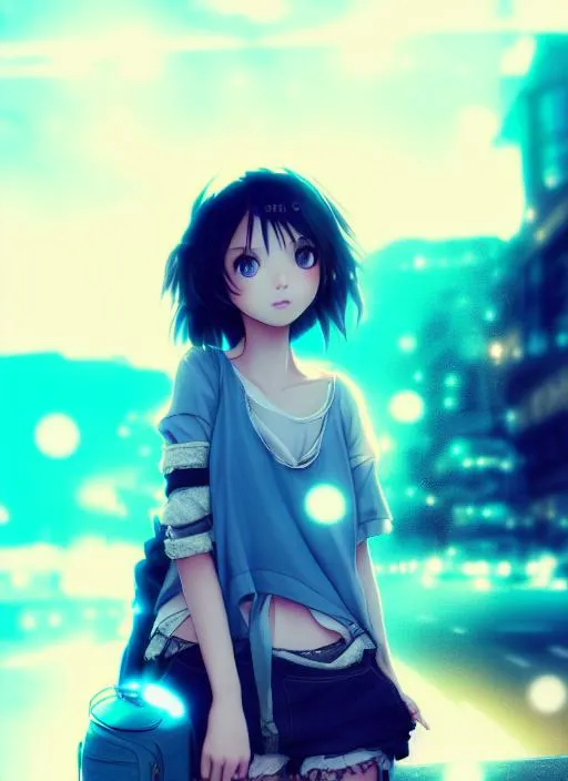 把這張圖人物按比例縮小，但眼睛保持原本大小...差不多就是i2i產出的失敗品長相