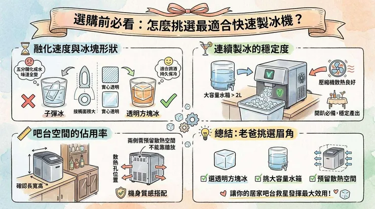 選購前必看：怎麼挑選最適合快速製冰機？