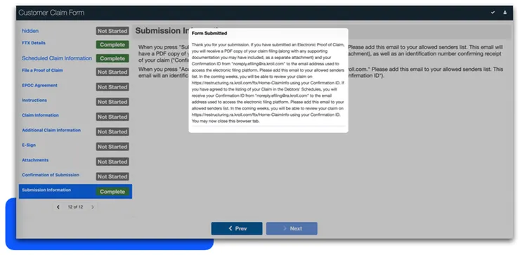 表單三：Submission information