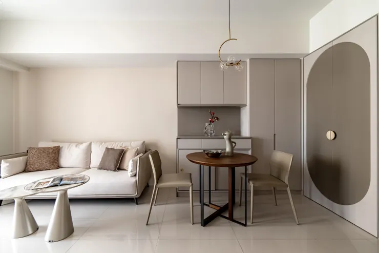 設計作品：美廳苑A5，公區系統櫃