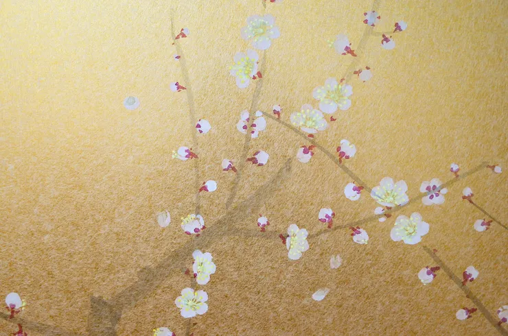 〈雪梅舞鶴／鶴子梅妻〉局部－梅花