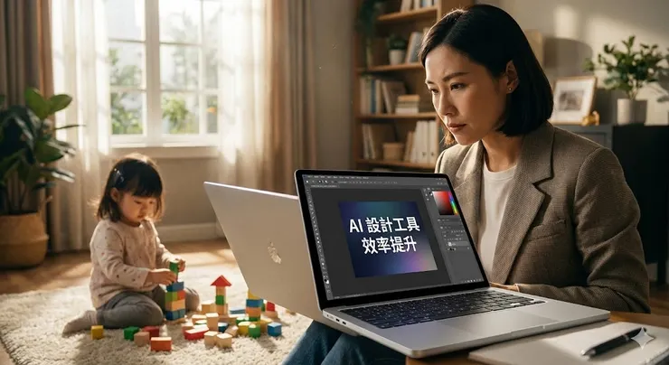 AI 的出現，讓 職場 媽媽 能夠在照顧家庭的空檔，利用高效率工具完成專業級的工作成果。
