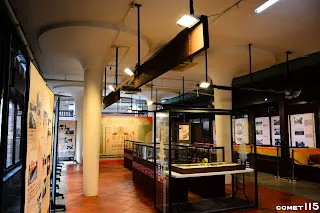 以前的月台區被隔成展間，現正舉辦東勢線停駛三十周年特展（展期至12/10）