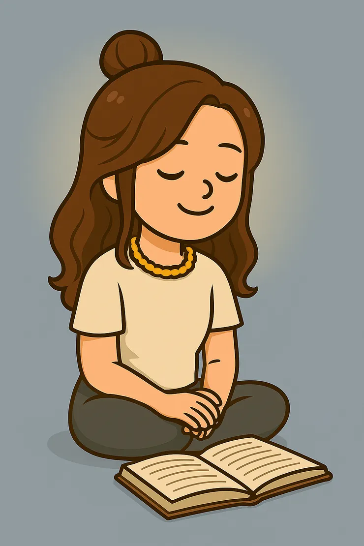 靜光Q就是我專心靜下心來讀經文的樣子。細細讀著每個字，每句話的意思。反覆著慢慢咀嚼文字的意思～