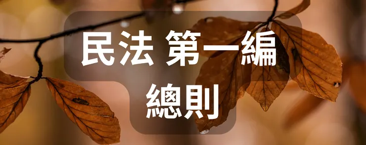 民法 第一編 總則
