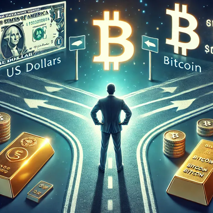 美元美債， VS 黃金比特幣