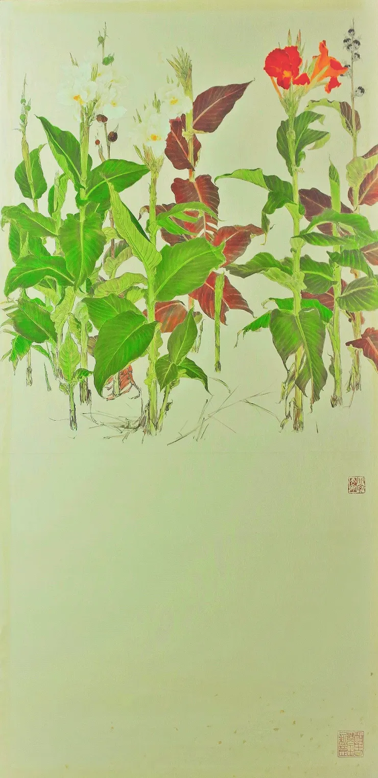 〈熱帶妍彩〉局部－邊屏