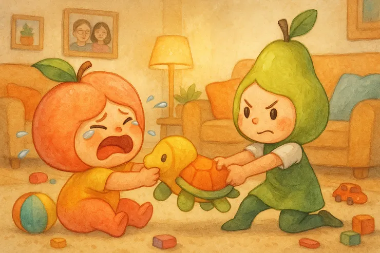 🧸 圖 1：孩子搶玩具、爆哭的瞬間