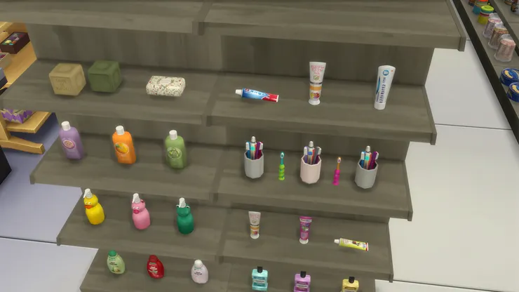 什麼滋潤肥皂、敏感齒牙膏、兒童專用的都有。