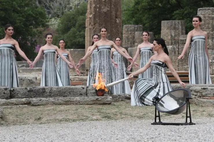 今年巴黎奧運於世界遺產「奧林匹亞考古遺址」引燃聖火