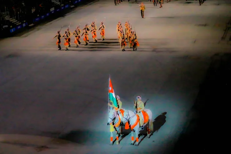 當年的軍樂節活動上，來自於約旦的隊伍