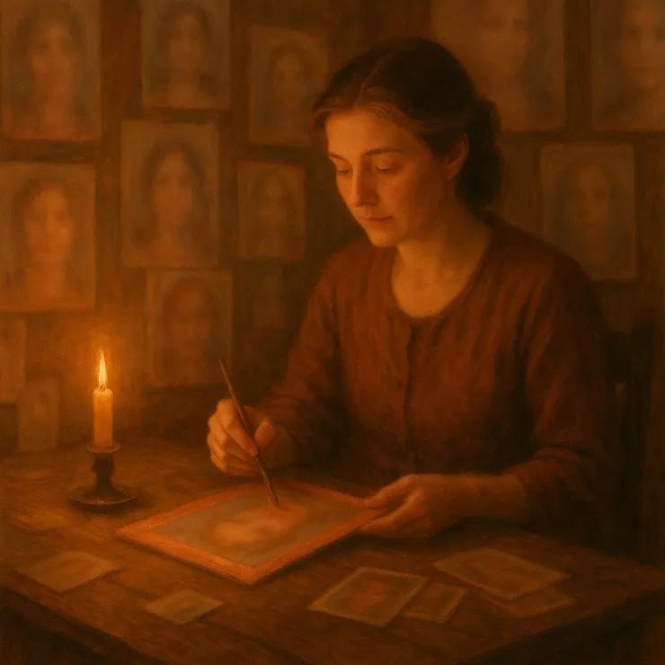 Each evening, Jane would sit in her little wooden studio, surrounded by fading photographs brought to her by those who longed for more than sharpness - they longed for meaning. She never promised to restore perfect faces.