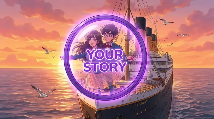 蚯蚓弟弟與夥伴模仿鐵達尼號經典動作，象徵 2026 年冒險旅程正式啟程，準備譜寫屬於我們的旅行故事。