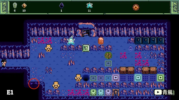 巨石地穴E1的隱藏通道