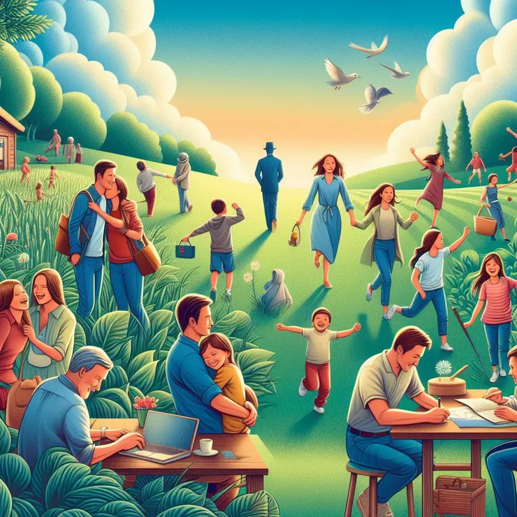 人生不只有賺錢，還有很多其他的精采與平凡(圖片來源：Fion創作 by 微軟 Bing Image Creator)