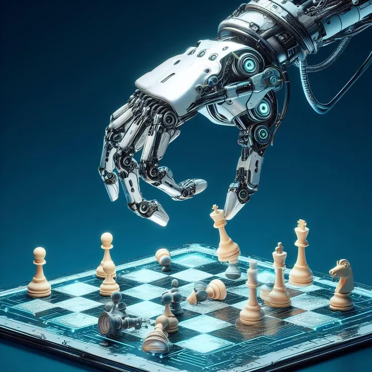 這次的對手是一個看似不可戰勝的AI機器人手臂，一個冷酷的鋼鐵敵人，載著無窮的計算能力。