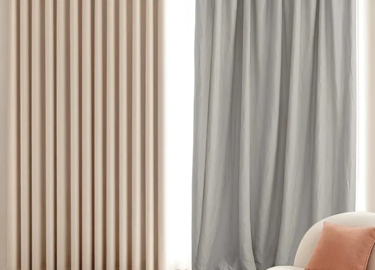 【匠藝家居】奶油色窗簾 遮光窗簾