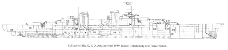 O級戰列巡洋艦設計圖