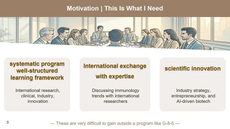 Figure 3. PPT範例-Motivation (艾德拉|下班後日常)