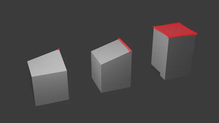 從左至右分別為移動點、線、面對立方體的改變