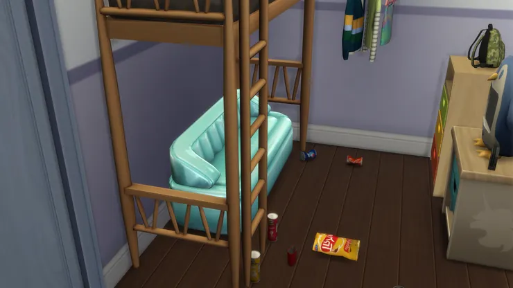 但我這次用來變成個人小客廳，正對著電視。自己一個人打發時間也行，也可以約朋友來玩。