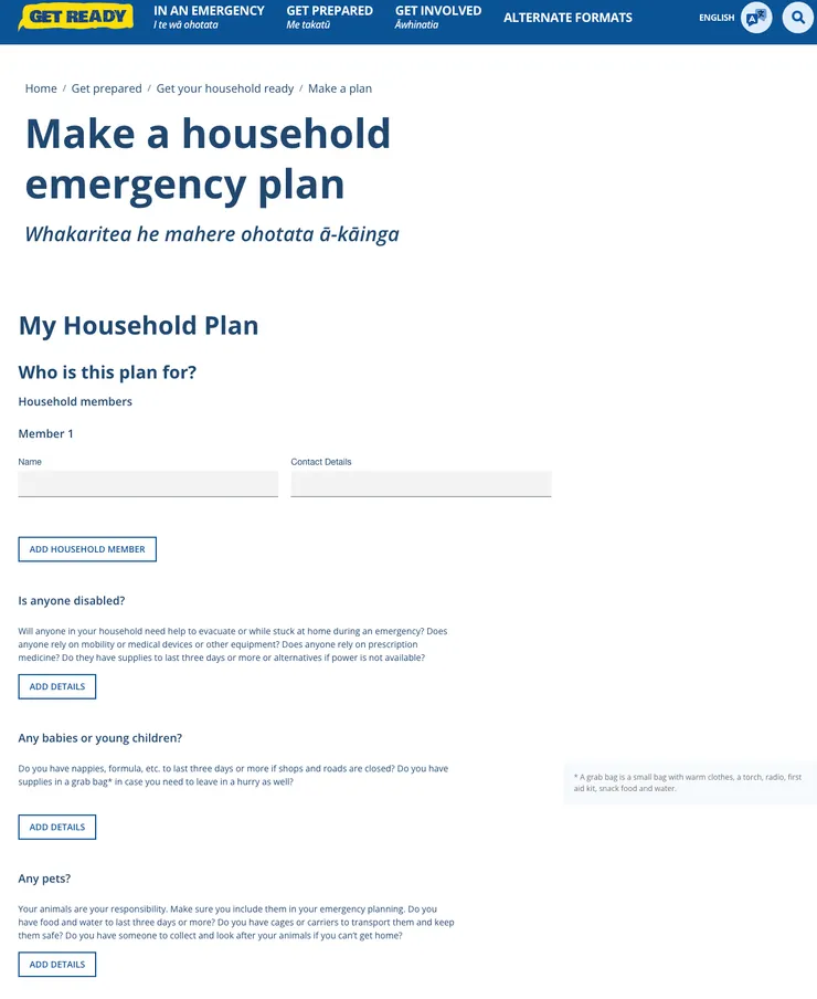 紐西蘭Get Ready的英文計畫書