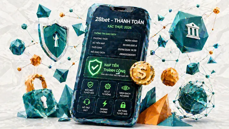 Quy trình xác thực nạp tiền 28bet chính chủ 2026.