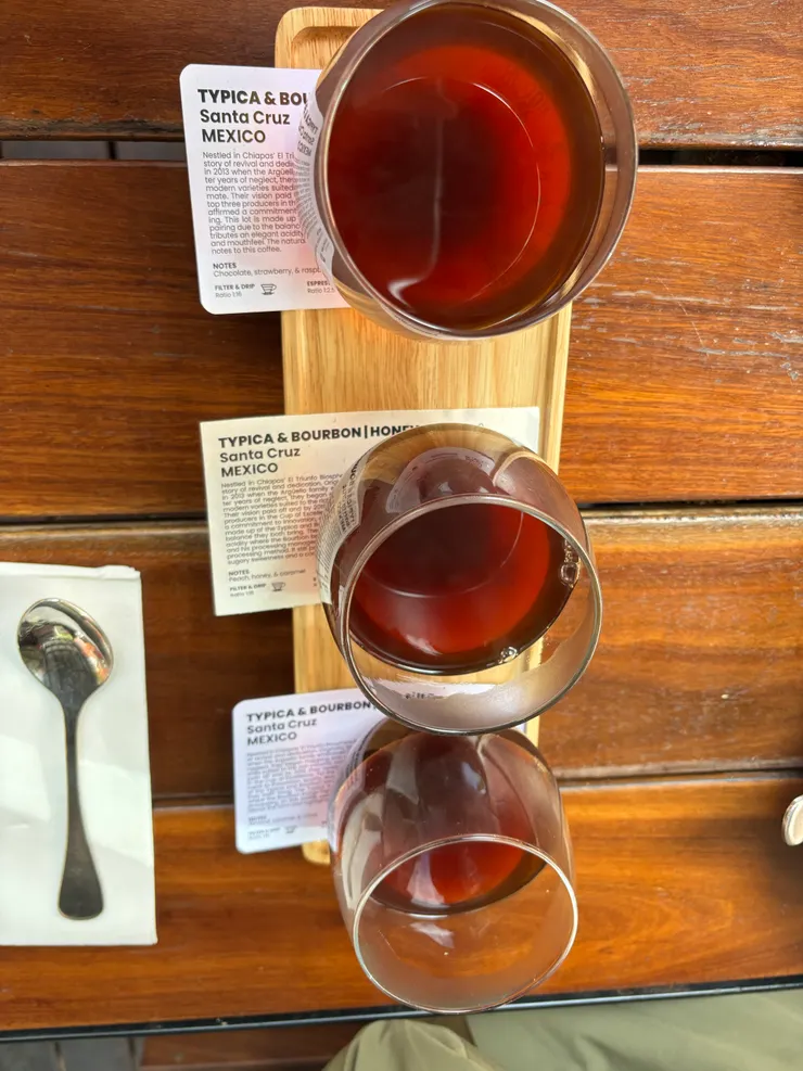 可以同時品嚐同種得獎咖啡豆的不同處理方式,真是大開眼界呀