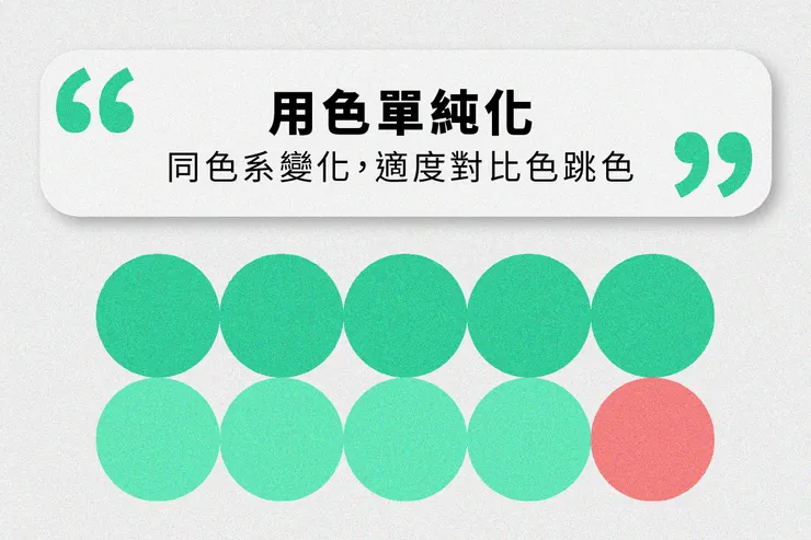 要領 2：用色單純化