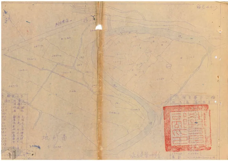 圖 4 1955 年 4 月政大擴充徵收土地之地段圖 案名:國立政治大學征收土地案 檔號:0044/E42508/86 來源機關:內政部 管有機關:國家發展委員會檔案管理局