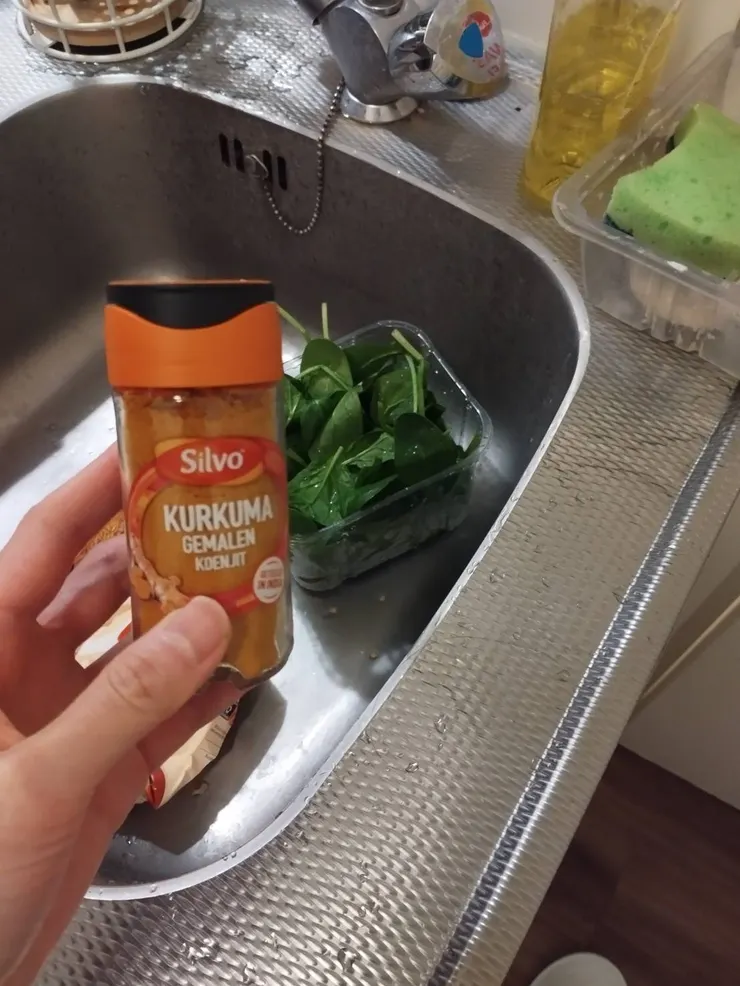 薑黃粉。事後，大家討論如何分配剩餘食材，我便選擇這個最容易攜帶的調味料，回到台灣後幾天依然念念不忘，加入許多食物之中，以友情提味。