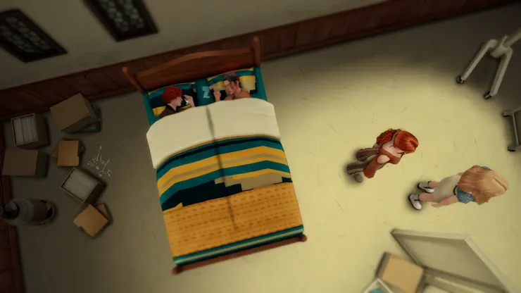 這天的雙人床是海斯跟斯芬，還有亂入的阿莉跟貝妮