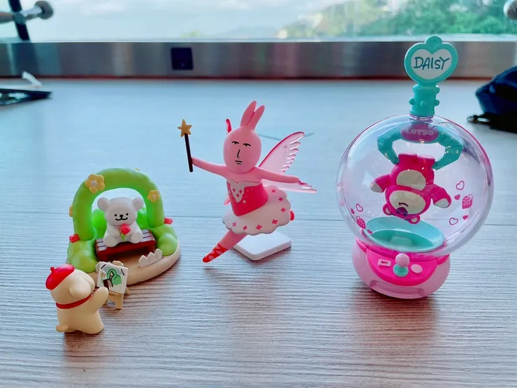 我的是中間的,抽到最想要的兔兔!