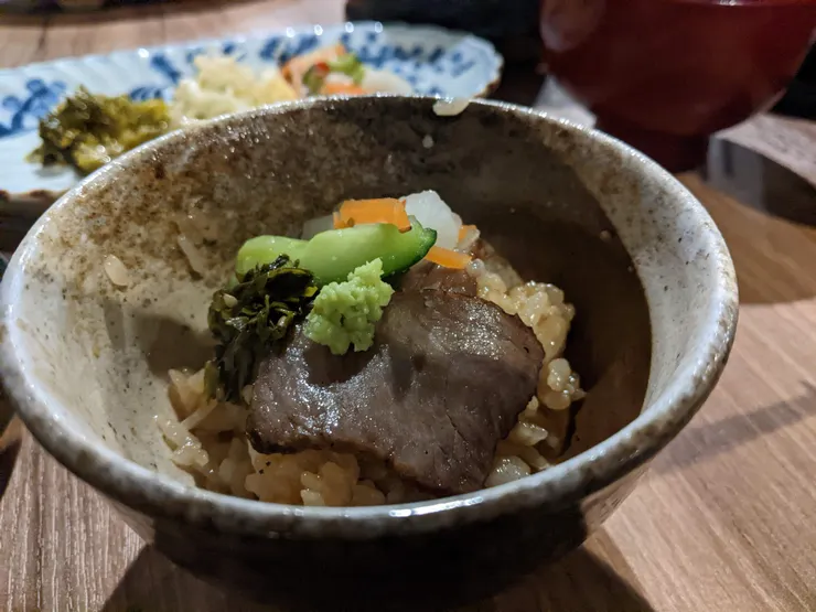 豐後牛釜飯三吃