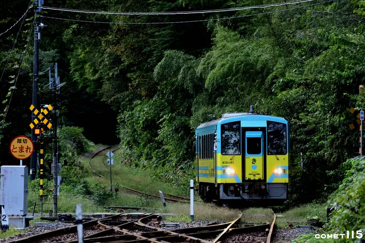 出雲坂根是少見的折返式車站,圖中右側路線往備後落合,左側往木次、宍道