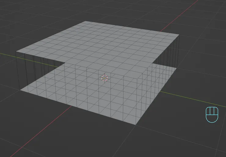 只留下表面跟縫線的狀態
